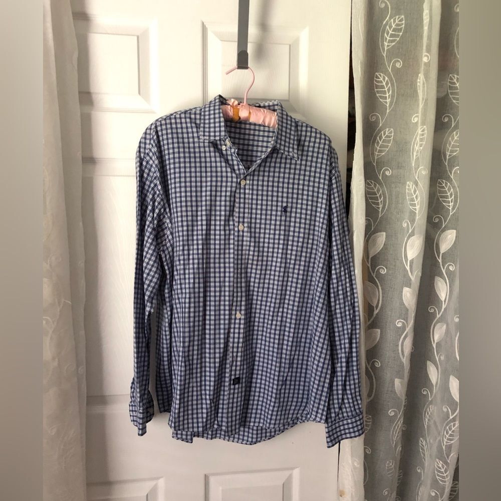 Polo Ralph Lauren Men's Checkered button down Shirt 100% cotton size XL